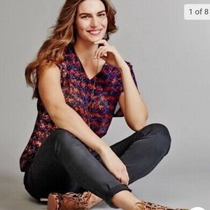 Cabi Bonus Print Blouse, size Large, EUC  Style#3428. Multicolor